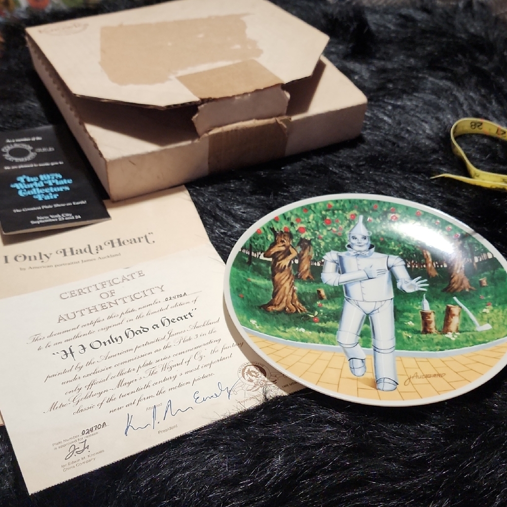 Tin Man Collectible Plate.  Knowles 1939.